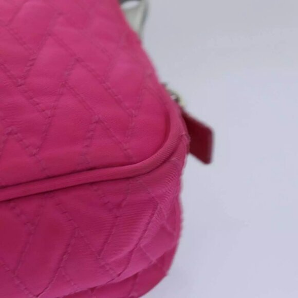 PRADA Chain Hand Bag Nylon Pink Auth - Picture 8 of 16